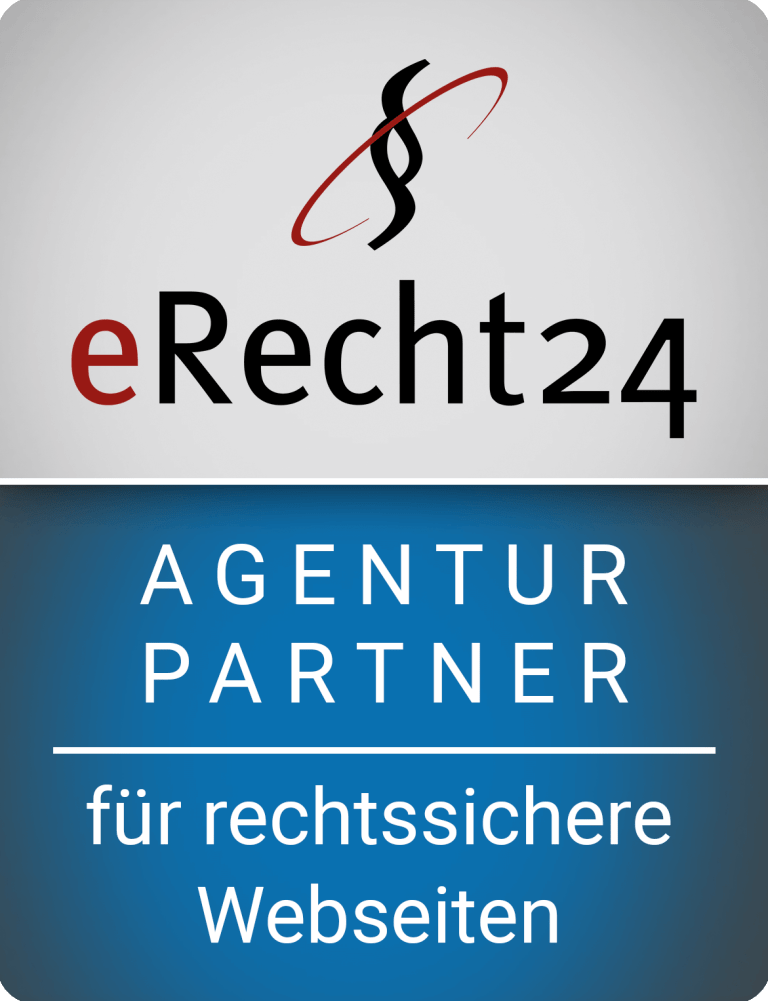 Bild: eRecht24 Siegel Agenturpartner für rechtssichere Webseiten