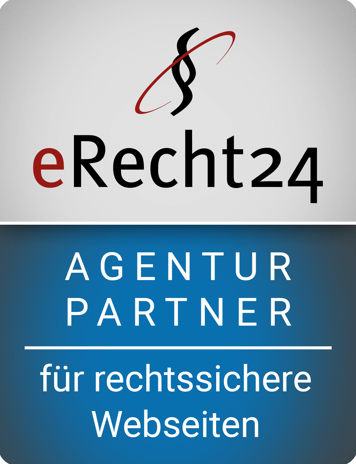 Bild: eRecht24 Siegel Agenturpartner für rechtssichere Webseiten